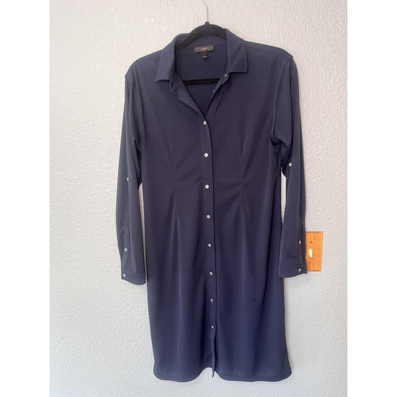 J. Crew Factory Dresses & Skirts - J Crew Navy Button Down Shirt Dress Size Small